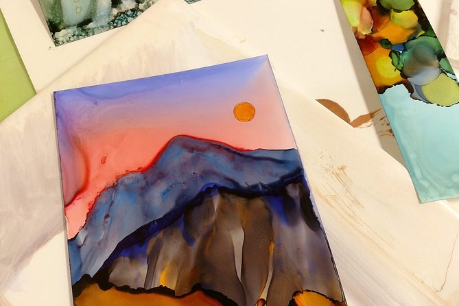 Alcohol Ink Landscape Art Class in Estes Park - 4:00 pm meeting at 138 Moraine Ave: the practical setup