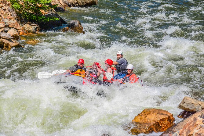 Clear Creek Classic 2h 30m Rafting Trip - Idaho Springs, CO - Bridal Veil Falls Area: Charlie Taylor Water Wheel and the Big Visual Payoff