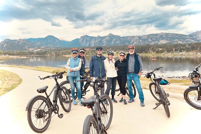 Estes Park Guided EBike Tour Explore a Mountain Town by Ebike - Lake Estes Marina & Tackle Shop: best “first hour” energy for photos